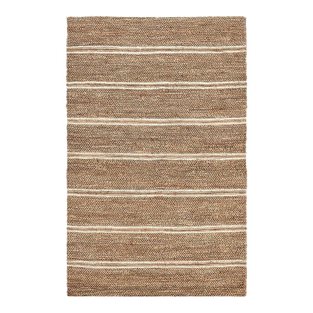 Barcelona Ivory Stripe Rug - 8 X 10 For Sale