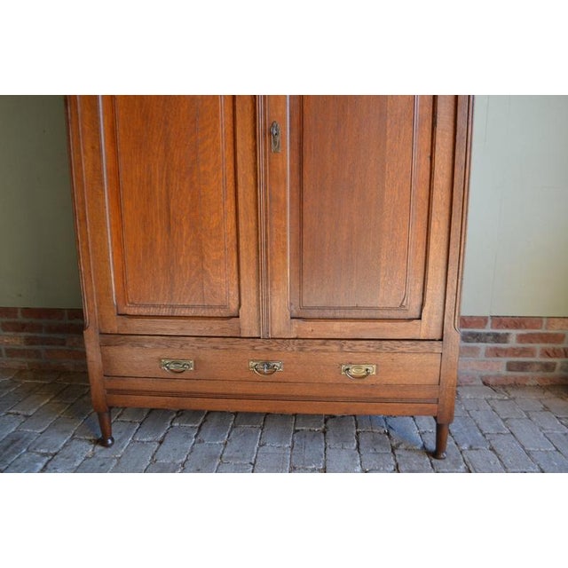 Antique Oak Girls Wardrobe For Sale - Image 4 of 10