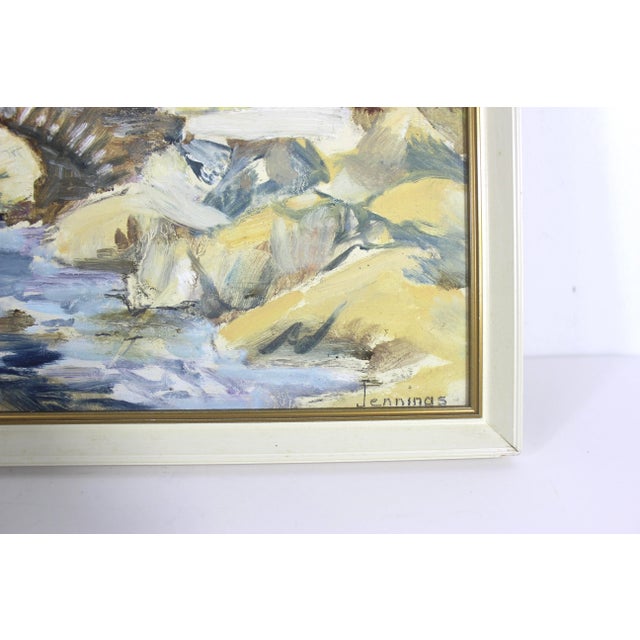 1950’s-60’s Vintage Original Landscape Painting of Ashness Bridge in Keswick England Stone Bridge For Sale - Image 4 of 9