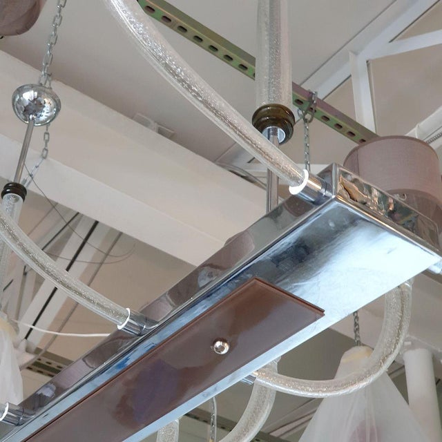 1970s Mid Century Modern Large Murano Glass Chandelier For Sale - Image 14 of 16