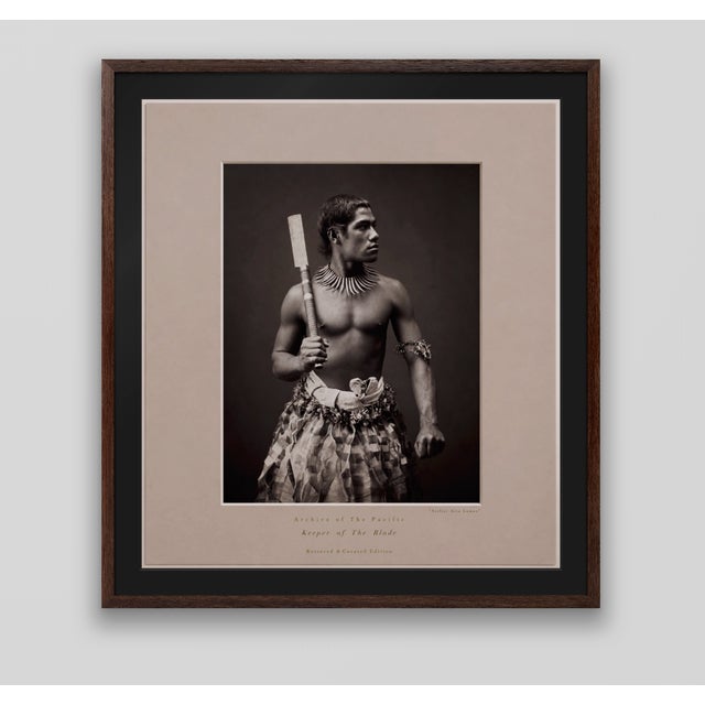 Atelier Aria Lumae Burton Brothers Samoa Portrait 1899 Restored Fine Art Gallery Board Print 20 X 24 on Archival Museum Grade Hahnemuhle Baryta Paper For Sale - Image 12 of 17