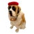 Late 20th Century Custom-Made French St. Bernard Stuffed Fur Dog Sculpture, 17"h For Sale