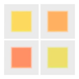 Colour Field Art Prints 4 Pc Set 48x48 Yellow & Orange Squares by Angela Cameron For Sale