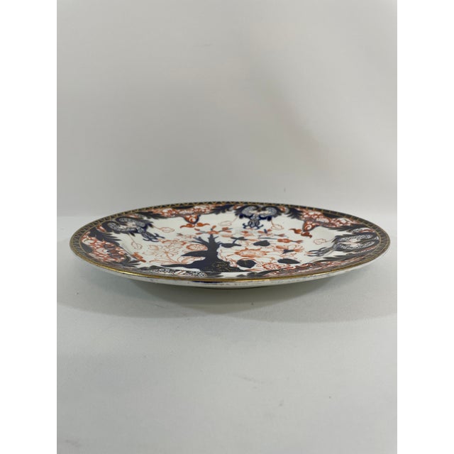 Ink Blue Late 19th Century Antique English "Kings" Pattern Crown Derby Plate For Sale - Image 8 of 15