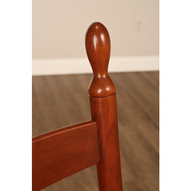 The Keystone Collection Set of Four Solid Cherry Ladder Back Dining Chairs For Sale - Image 12 of 18