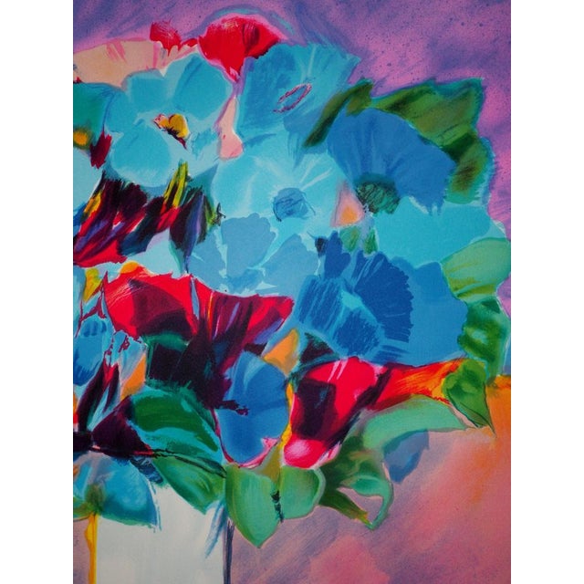 Claude Hemeret, Bouquet multicolore, Lithograph For Sale - Image 4 of 10