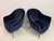 Mid-Century Italian Lounge Chairs in Navy Romo Cotton Velvet, 1960s, Set of 2 For Sale - Image 11 of 18