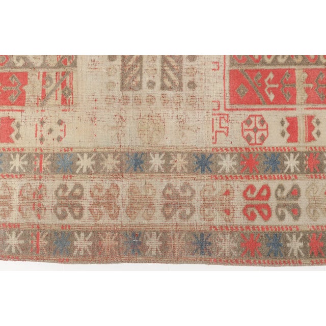 1950s Vintage Turkish Area Rug, Hand-Knotted Wool, Traditional Anatolian Folk Motif For Sale - Image 5 of 10