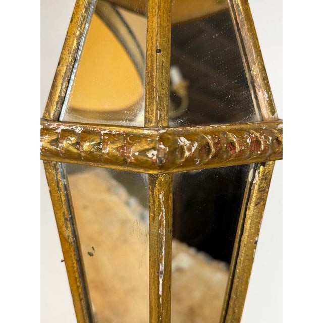 Wood Vintage Italian Mirrored Obelisk Table Lamps, Giltwood, 1940s-50s - a Pair For Sale - Image 7 of 18