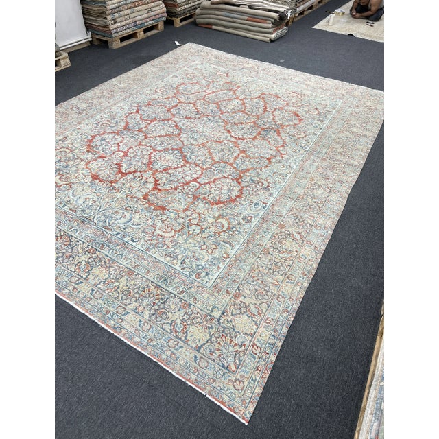 Mid-Century Modern 1940s Persian Wool Tribal Sarouk Area Rug For Sale - Image 3 of 7