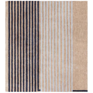 Contemporary Art Deco-Inspired Geometric Warm Tan Carpet by Doris Leslie Blau For Sale