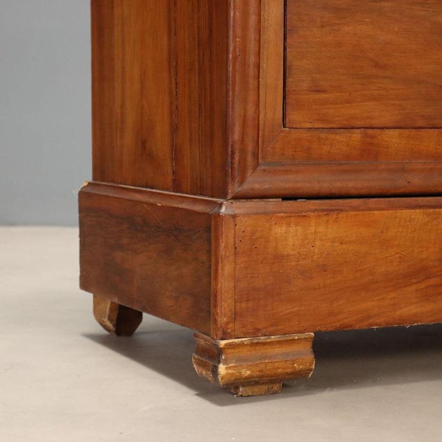 Louis Philippe Walnut Wardrobe with Glass Door For Sale - Image 9 of 11