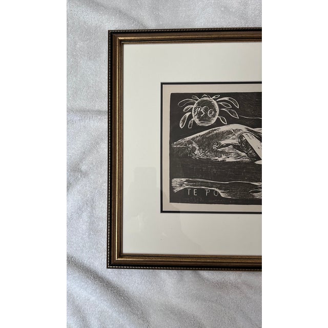 1950s 1950s Paul Gauguin's Rare Te Po Woodblock Print For Sale - Image 5 of 6