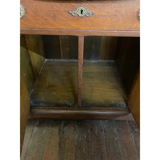 Antique Carved Oak Sideboard With Ornate Detailing For Sale In Los Angeles - Image 6 of 12