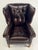 Traditional Vintage Mitchell Gold + Bob Williams Gustave Genuine Leather Wing Chair For Sale - Image 3 of 12
