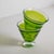 Pair of Lime-Green Hand-Blown Mexican Cocktail Glasses For Sale In Phoenix - Image 6 of 6
