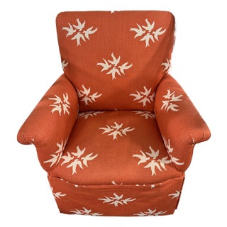 Vintage Designer Fabric Club Chair For Sale