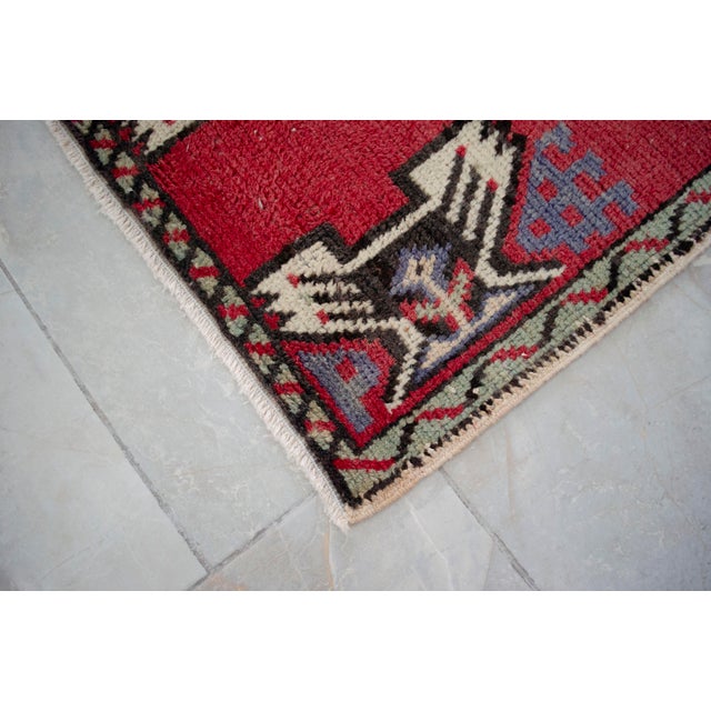 Textile Hand Knotted Door Mat, Entryway Rug, Bath Mat, Kitchen Decor, Small Rug, Turkish Rug - 1'7" X 3'3" For Sale - Image 7 of 13