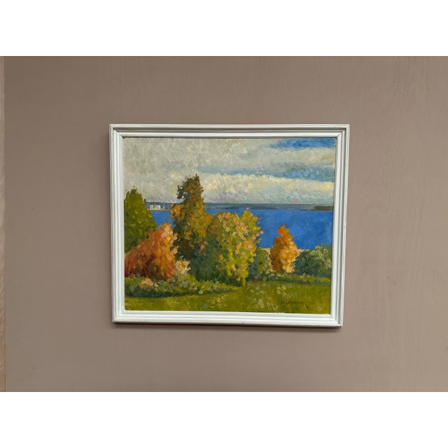 H. Lindmark, By the Sea, 1983, Oil on Canvas, Framed For Sale - Image 11 of 18