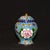 1970s Vintage Blue Cloisonné Enamel Ginger Jar With Peony Motif and Lid For Sale - Image 5 of 9