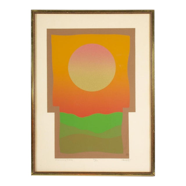 “Morning Glory” Abstract Serigraph Print by Garry C. Kaulitz For Sale