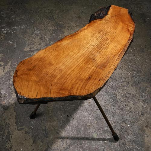 Tripod Wooden Coffee Table in the manner of Carl Aubock, Austria For Sale - Image 6 of 12