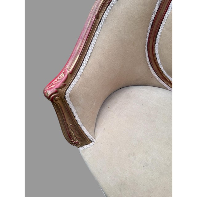 Italian Set of 3 Matching Vintage French or Italian Style Petite Bergere Chairs For Sale - Image 3 of 12