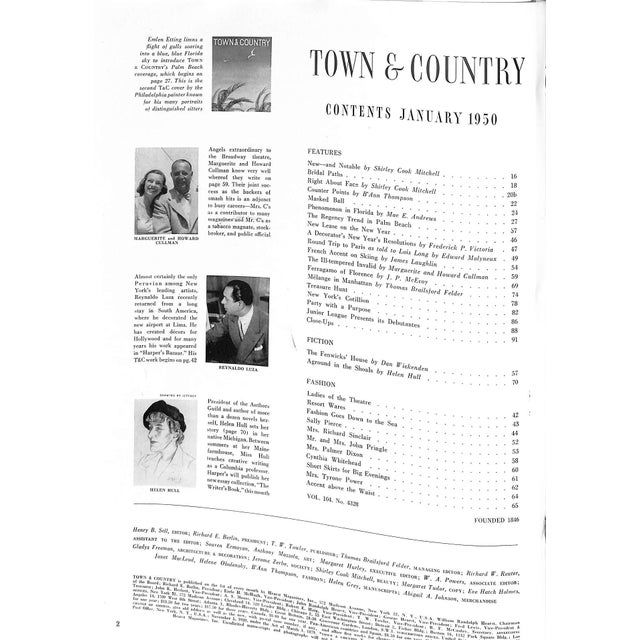 Town & Country Magazine January 1950 For Sale - Image 13 of 15