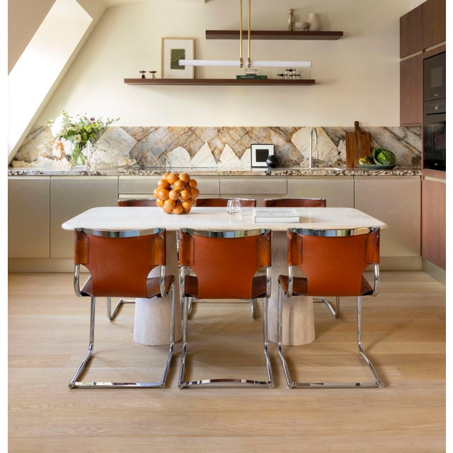 Not Yet Made - Made To Order Filled Travertine Rectangle Dining Table by My Habitat Design For Sale - Image 5 of 8