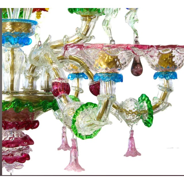 Contemporary Murano Chandelier by AZ HOME For Sale - Image 3 of 5