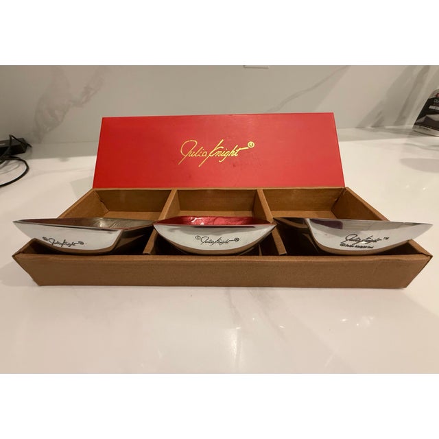 Julia Knight Classic Petite Enamel Bowls, Set of 3 Beautiful set of three Julia Knight Classic Collection petite square...