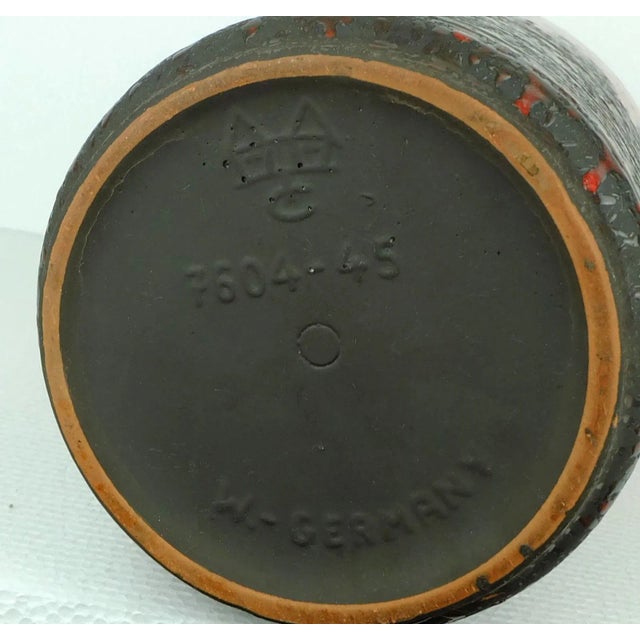 1960s Large Vintage Vase with Red Drip Glaze from Carstens For Sale - Image 5 of 11