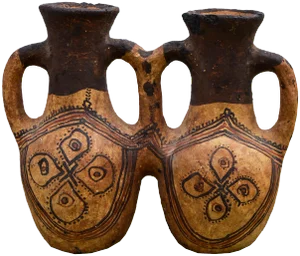 Early 20th Century Moroccan Berber Water Vessel W/ Handles