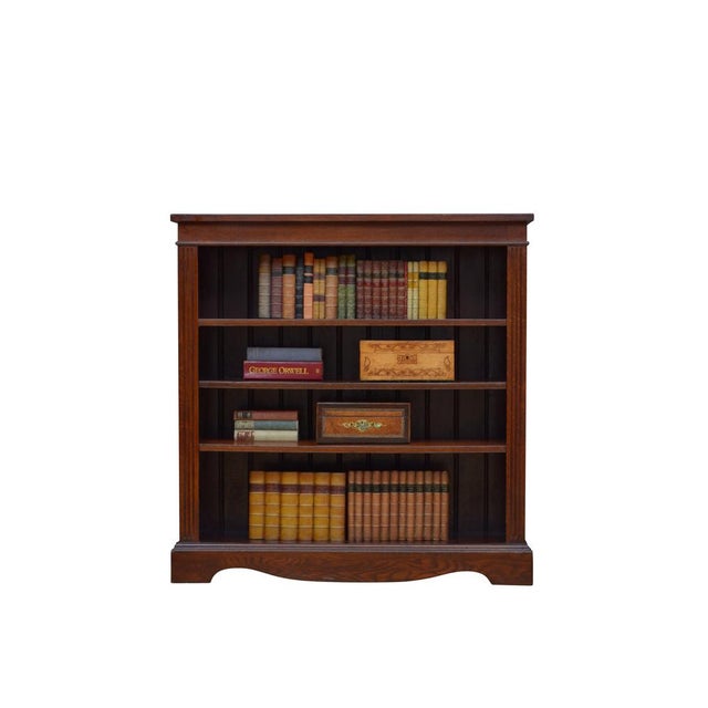 Late Victorian Oak Open Bookcase, 1880s For Sale - Image 3 of 15