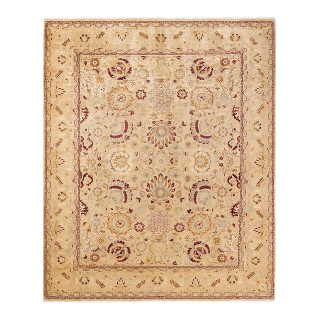 Green Mogul, One-of-a-Kind Hand-Knotted Area Rug in Green, 8' 1" x 9' 10" For Sale - Image 8 of 8