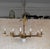Spanish 1950’s Gilt Iron Twelve-Arm Chandelier With Opaline Glass Center Light For Sale - Image 15 of 18