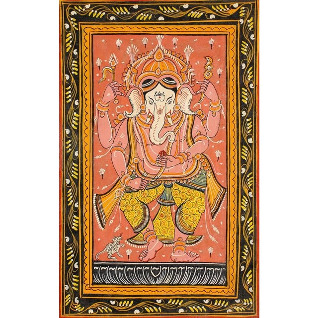 This set of two paintings shows the brilliant unfolding of Hindu Indian mythological stories through the art of...