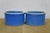 Mid 20th Century 2 Vintage Blue Stoneware Pottery Butter Crock Pots Planter Jars 5" For Sale - Image 5 of 10