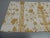 Vintage Gold and Oyster Floral Fortuny Fabric Fragments. Ideal for pillows Size: 15" x 22.5"W 13" x 25.5"W