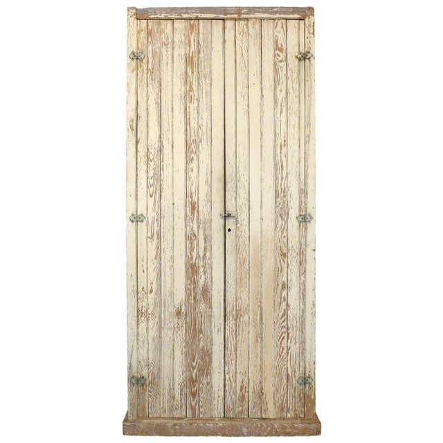 Early 20th Century Early 20th Century New England Primitive Painted Wood Cupboard For Sale - Image 5 of 5