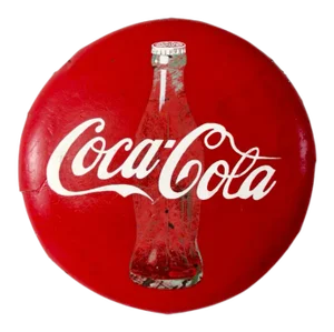 Vintage Coca-Cola Button Sign