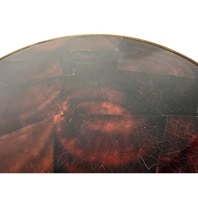 Modern Brass and Pen Shell Nesting Accent Tables by Crate and Barrel For Sale - Image 10 of 12