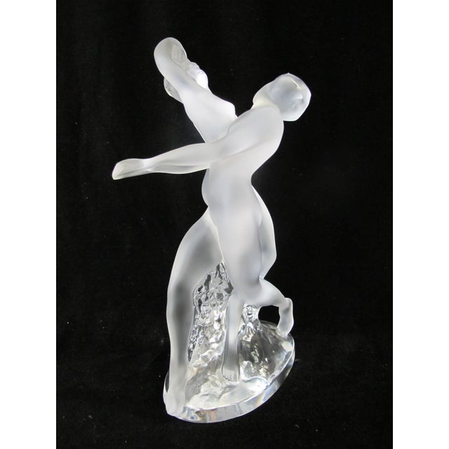 Lalique Crystal Deux Danseuses Two Nude Female Dancers 10" Art Deco Sculpture For Sale In Portland, OR - Image 6 of 17