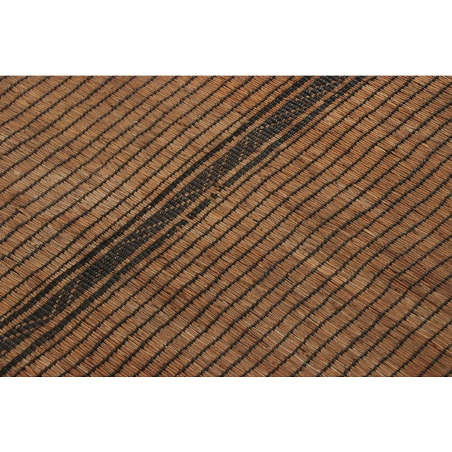 Rug & Kilim Vintage Tuareg Runner Mat, Brown and Beige Striped Patterns - Rug & Kilim For Sale - Image 4 of 7