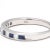 Metal 0.40ctw Sapphire & Diamond Band Ring, 18k White Gold, Ring Size 5.25 For Sale - Image 7 of 7