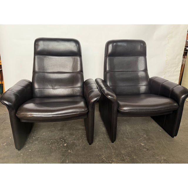 Black Leather DS-50 Lounge Chairs from de Sede, 1970s, Set of 2 For Sale - Image 9 of 9