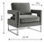 2020s Avery Grey Velvet Chair with Silver Frame For Sale - Image 5 of 7
