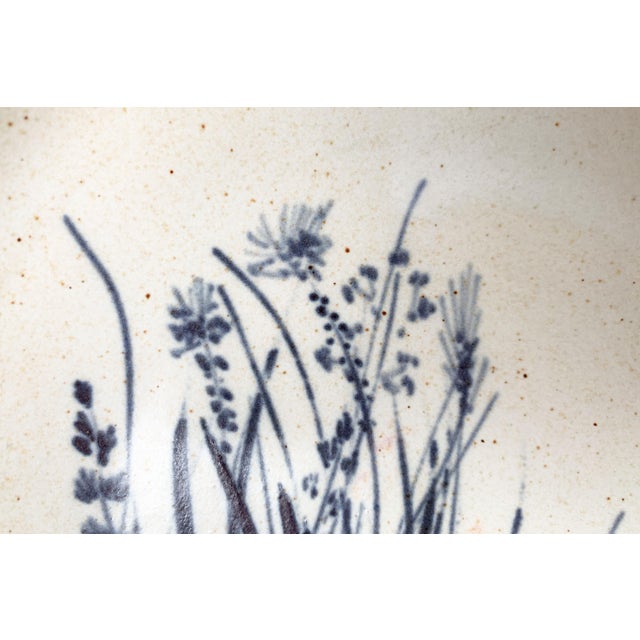 Vintage Ceramic Bowl with Flower Motifs, 1970s For Sale - Image 3 of 14