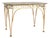 Vintage Italian Gilt Bronze Desk or Dining Table with Smoked Glass Top For Sale