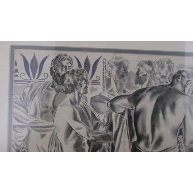 Illustration Floherty Drawing Circa 1950s "Greeks" For Sale - Image 3 of 8